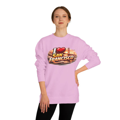 I Heart San Francisco Sweatshirt — Golden Gate Retro Graphic Crewneck