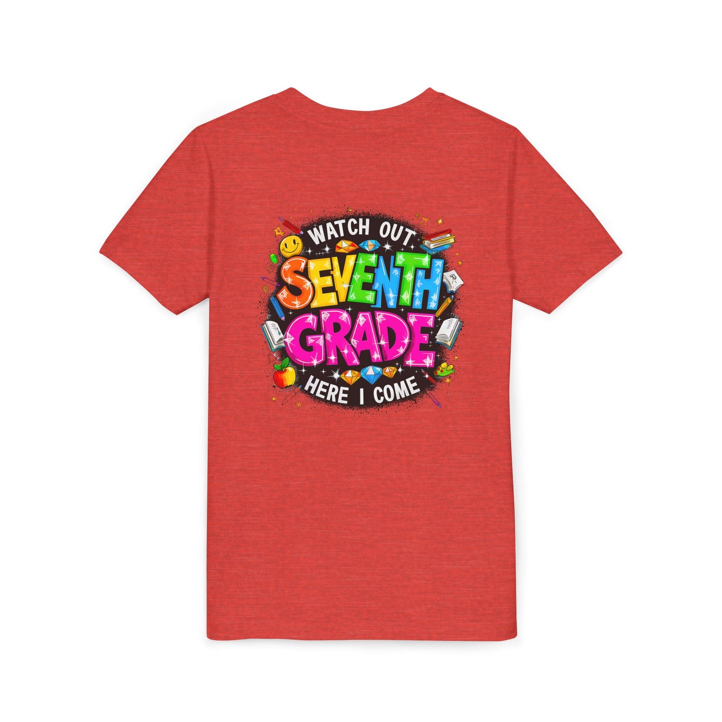 Seventh Grade Kids T‑Shirt — "Watch Out Seventh Grade Here I Come" Back‑to‑School Tee