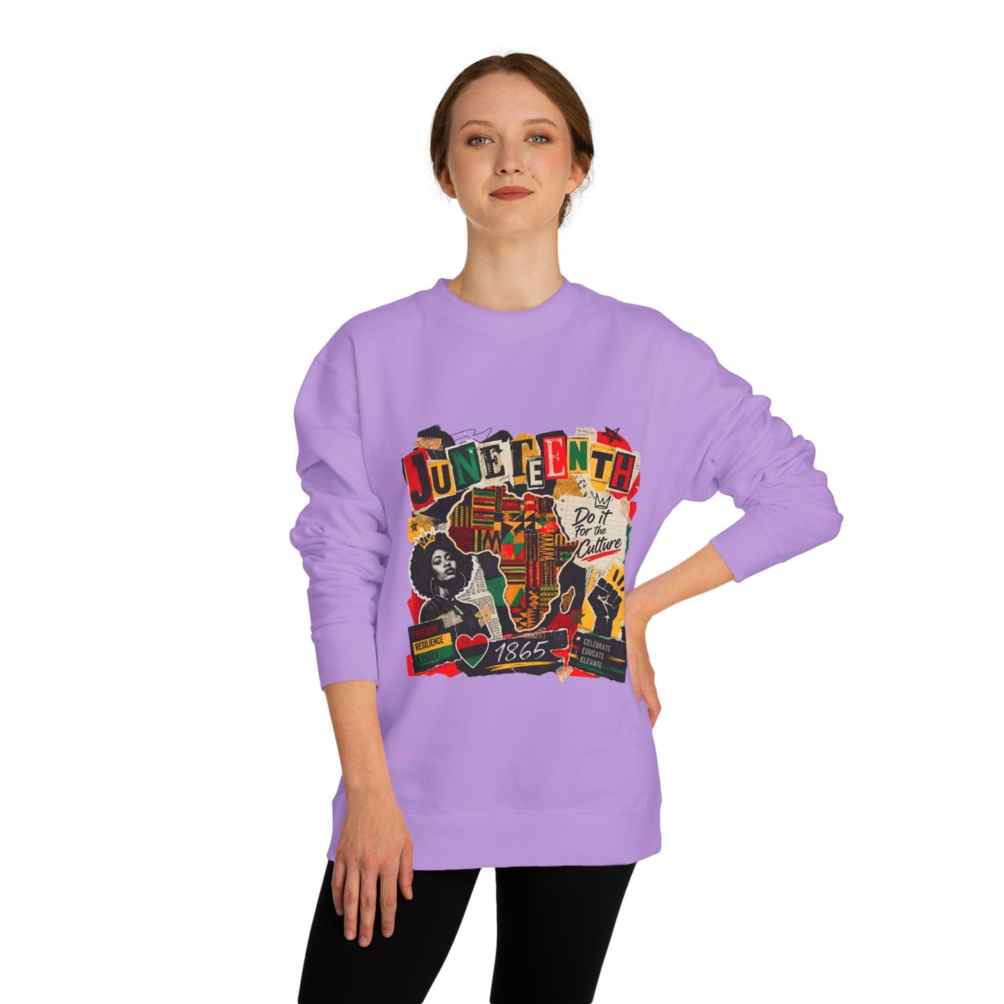 Juneteenth Celebration Sweatshirt — African Heritage '1865' Graphic Crewneck