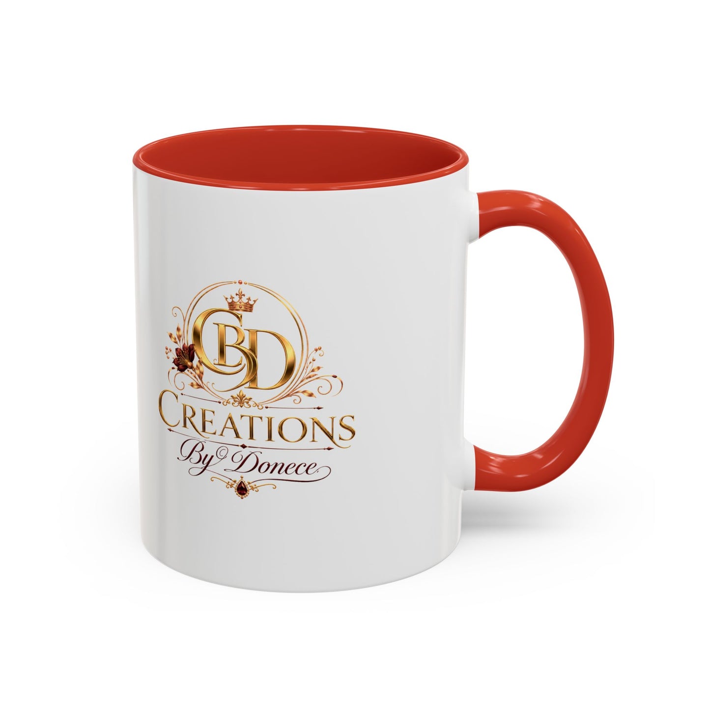 Accent Coffee Mug — Creations By Donece Logo Ceramic Mug (11/15 oz)