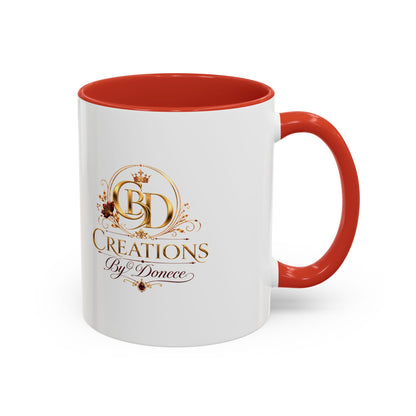 Accent Coffee Mug — Creations By Donece Logo Ceramic Mug (11/15 oz)
