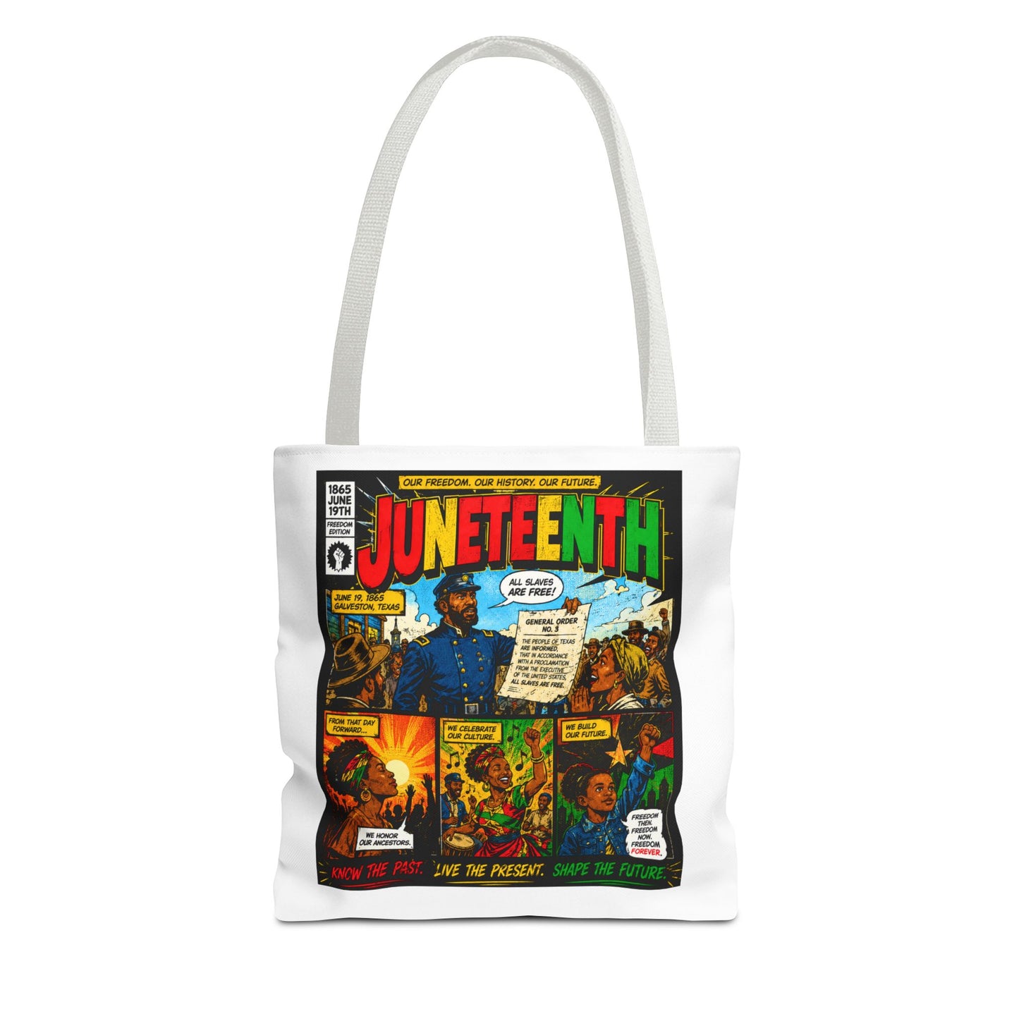 Juneteenth Comic Tote Bag — Vintage Panels Celebration Tote