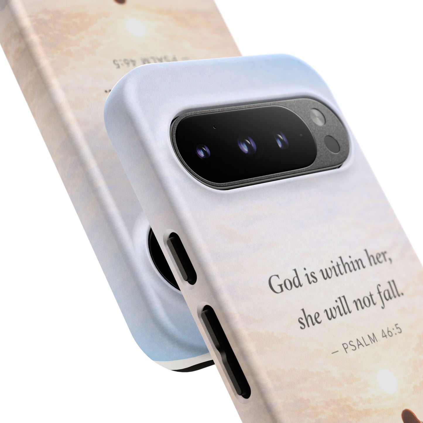 Inspirational Psalm 46:5 Phone Case — 'God is within her, she will not fall' Christian Phone Cover