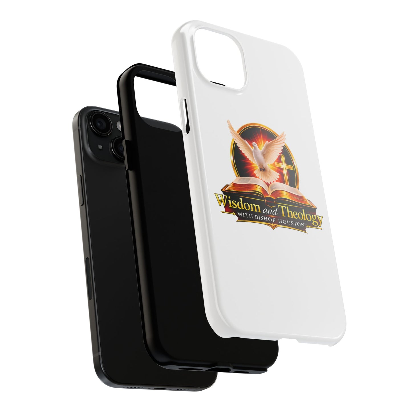 Wisdom and Theology Tough Phone Case — Christian Dove & Cross Design