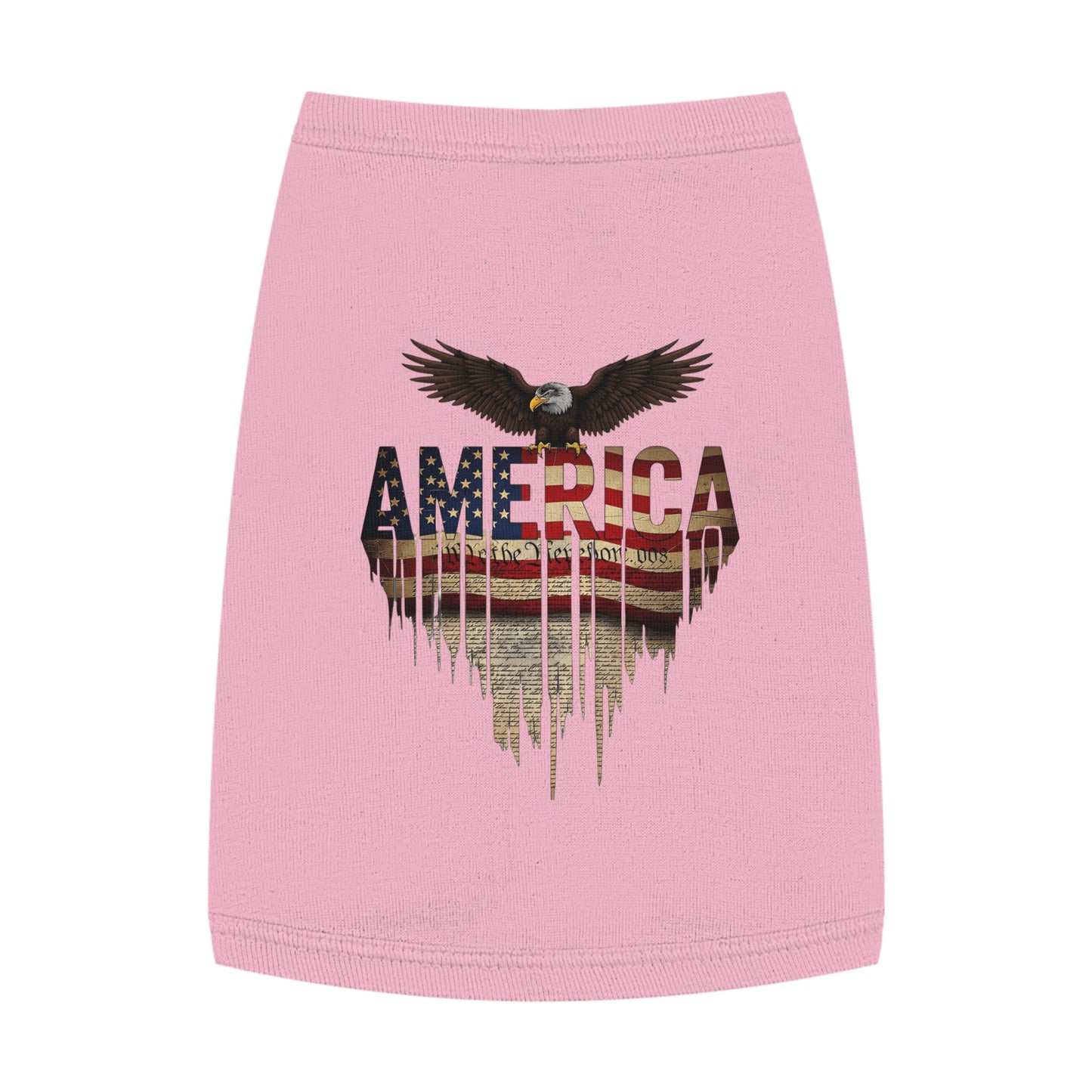 Patriotic Pet Tank Top – American Flag & Bald Eagle Dog Shirt