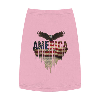 Patriotic Pet Tank Top – American Flag & Bald Eagle Dog Shirt