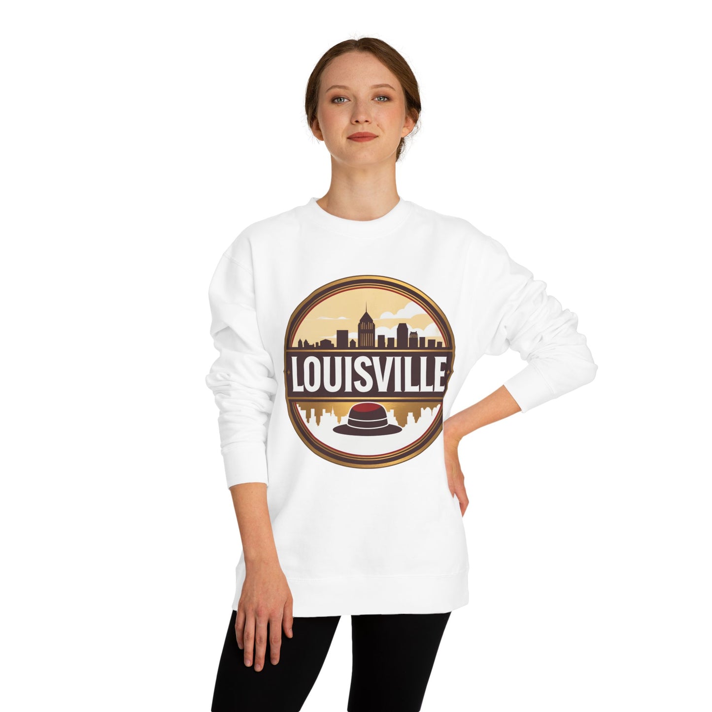 Louisville Skyline Sweatshirt — Derby Hat Retro Crew Neck
