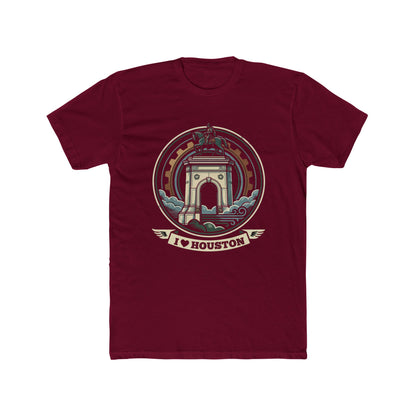I  Houston T-Shirt — Vintage Monument Cityscape Tee for Locals & Tourists