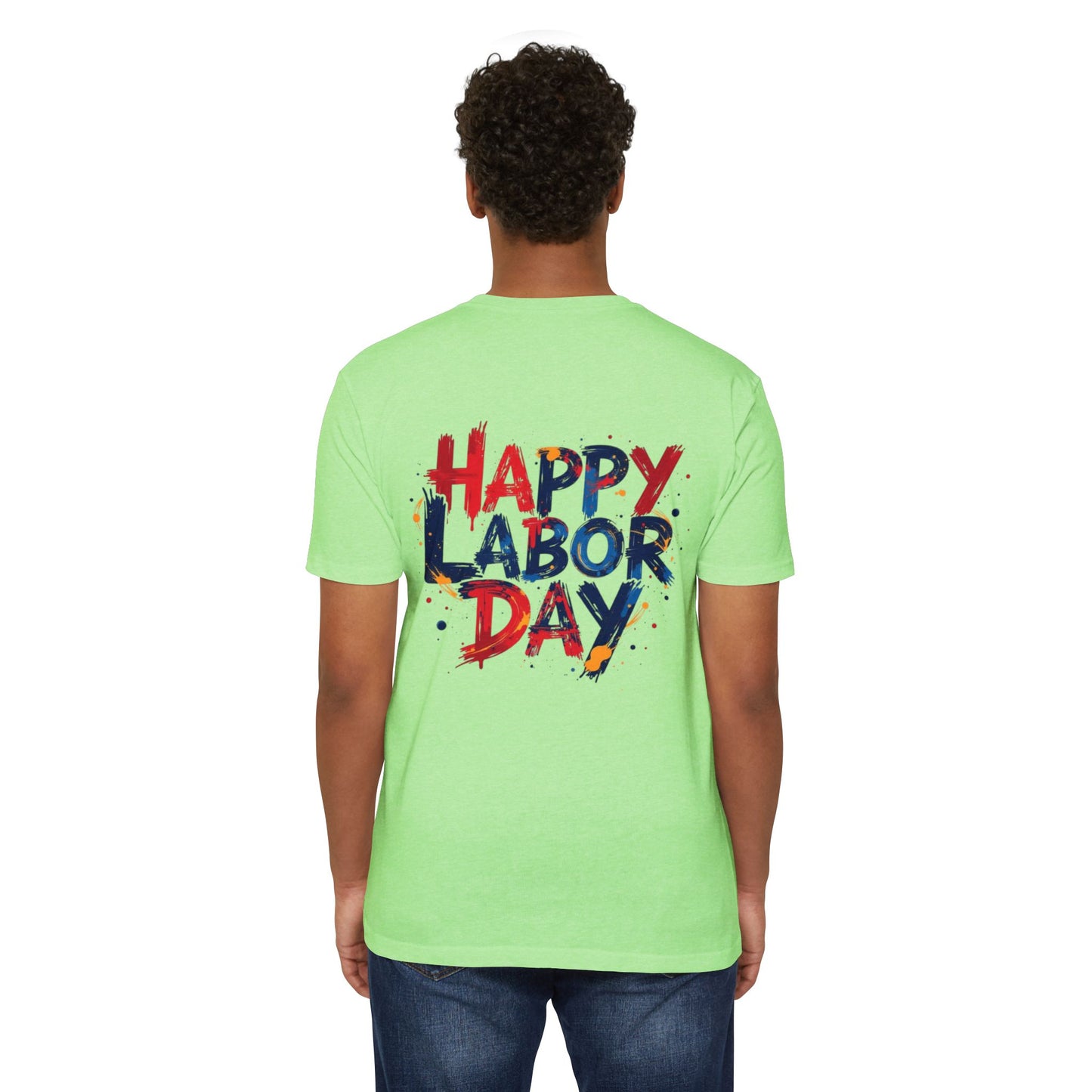 Labor Day Graphic T-Shirt — "Happy Labor Day" Patriotic Celebration Tee