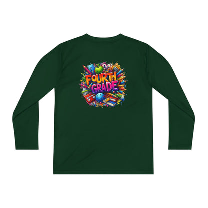 Fourth Grade Long Sleeve Tee — Colorful School Kids Shirt