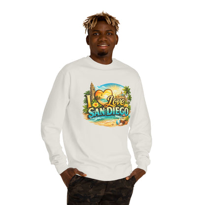 San Diego Sweatshirt — "I Love San Diego" Beach Graphic Crewneck