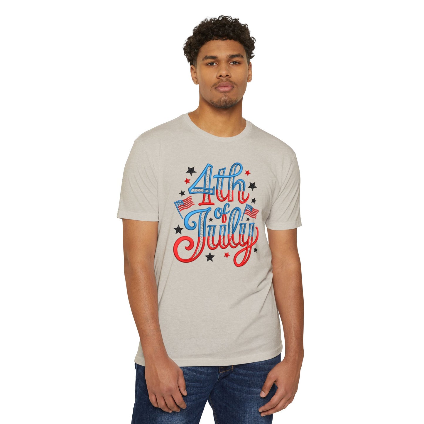 4th of July T-Shirt — Retro Patriotic Stars & Flags Tee