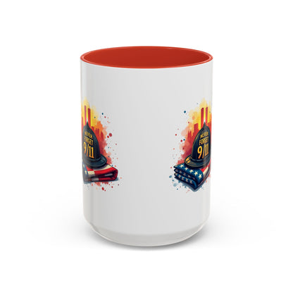 Never Forget 9/11 Memorial Accent Coffee Mug