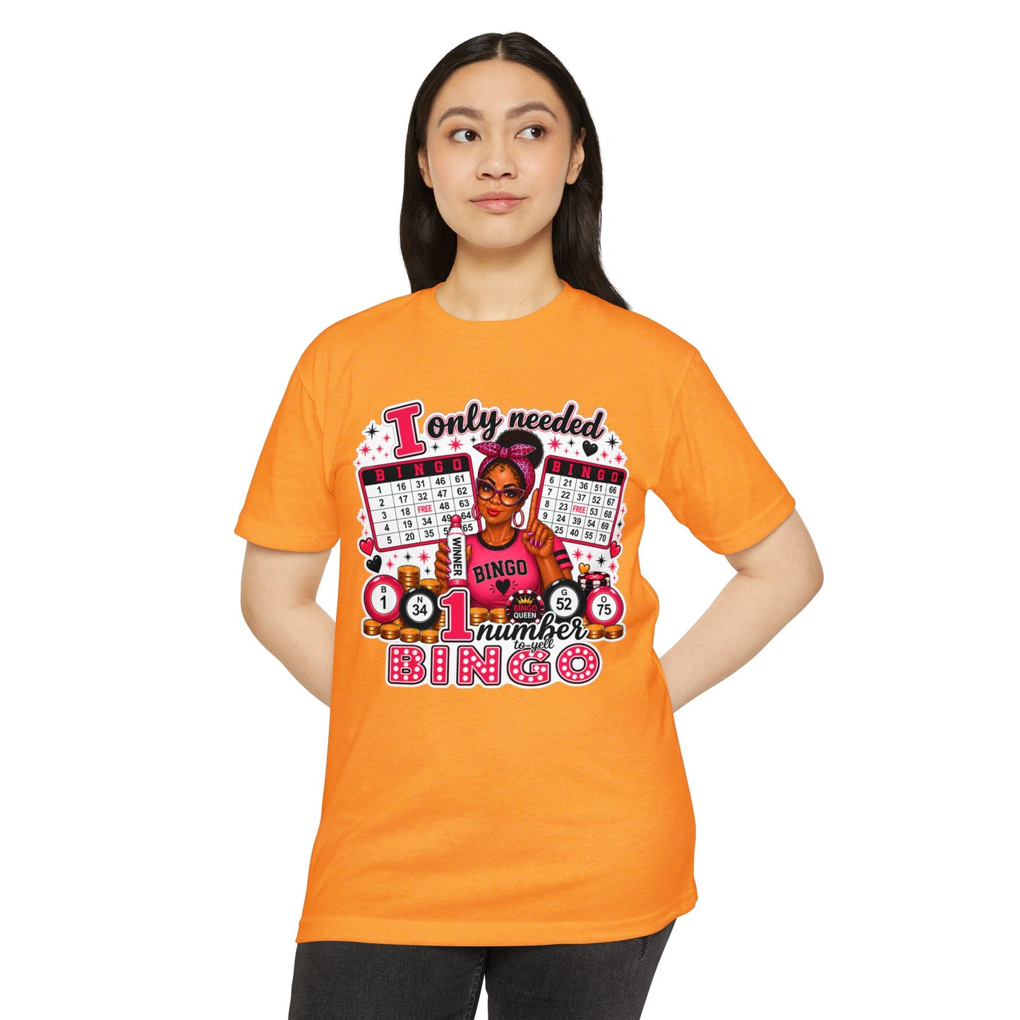 Bingo Lover T‑Shirt – "I Only Needed One Number" Vintage Bingo Graphic Tee