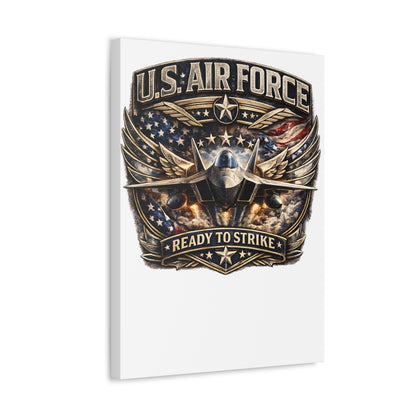 Stretched Canvas - U.S. Air Force "Ready to Strike" Fighter Jet Wall Art