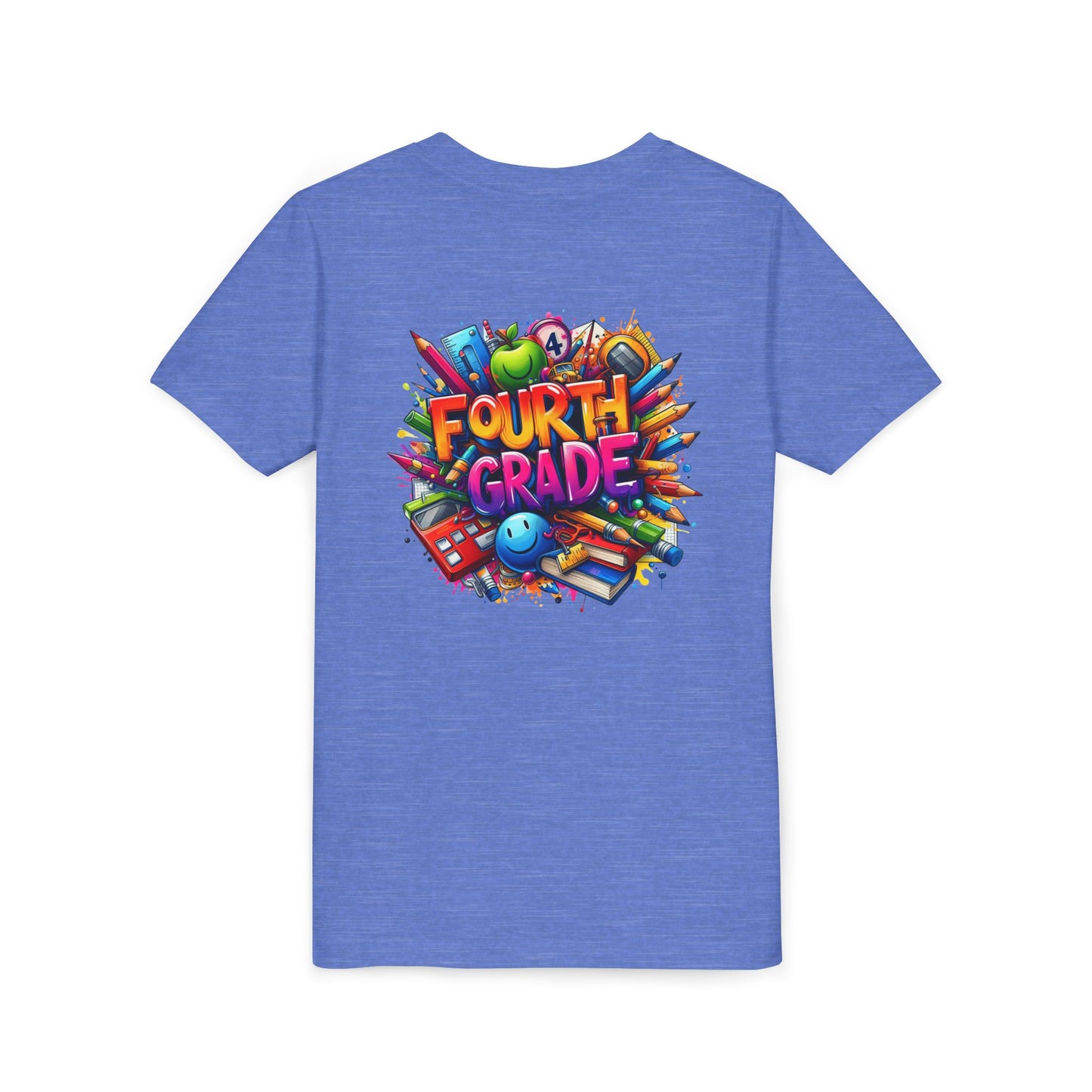 Fourth Grade Youth T‑Shirt – Colorful School Supplies Back to School Tee