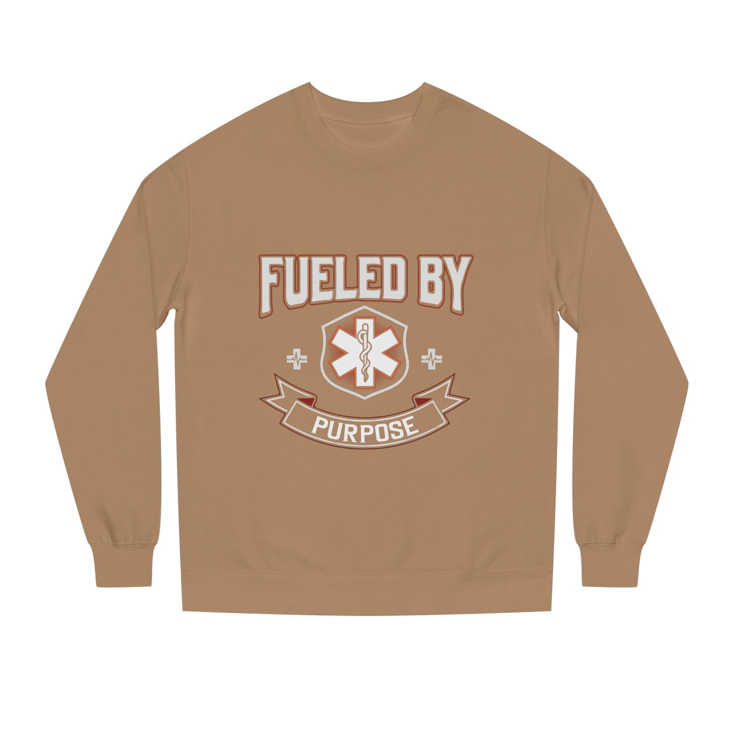 Fueled By Purpose Crewneck Sweatshirt — EMS Star of Life Nurse / Paramedic Gift