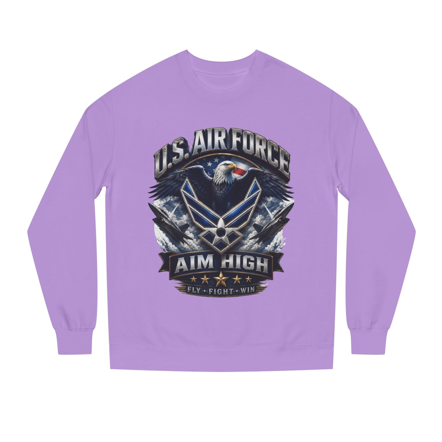 Air Force Crewneck Sweatshirt — "U.S. Air Force Aim High" Military Logo Pullover