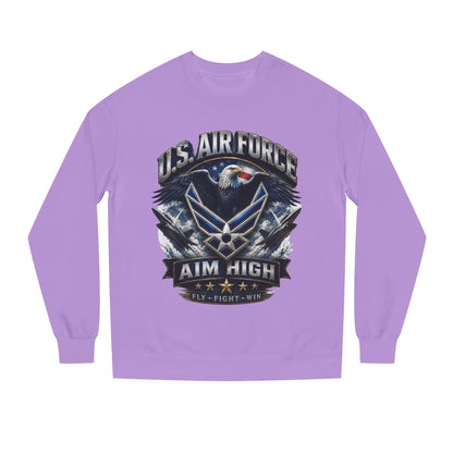 Air Force Crewneck Sweatshirt — "U.S. Air Force Aim High" Military Logo Pullover