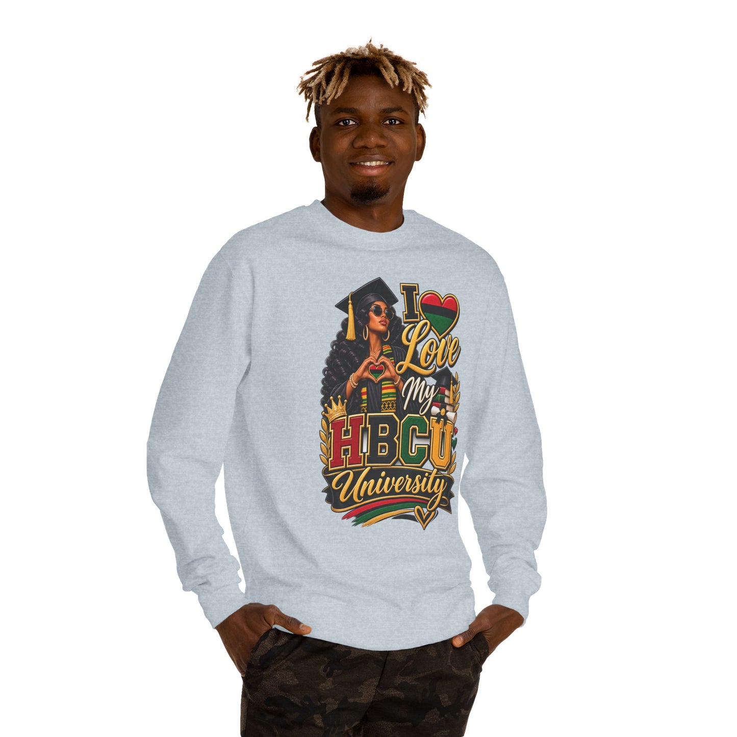 HBCU Pride Sweatshirt — "I Love My HBCU University" Alumni Crewneck