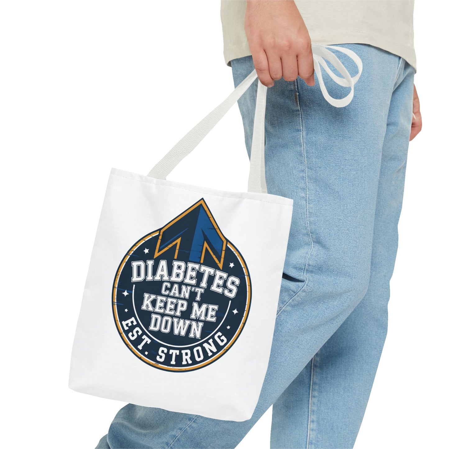 Diabetes Can't Keep Me Down Tote Bag — Inspirational Diabetes Awareness Shopper