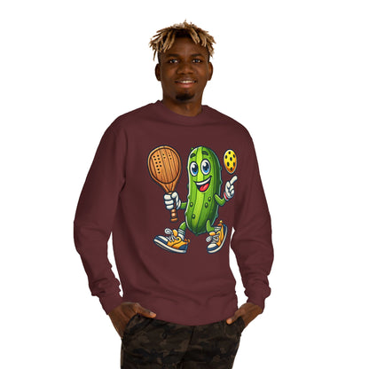 Pickle Pickleball Sweatshirt — Funny Pickle Playing Pickleball Crewneck