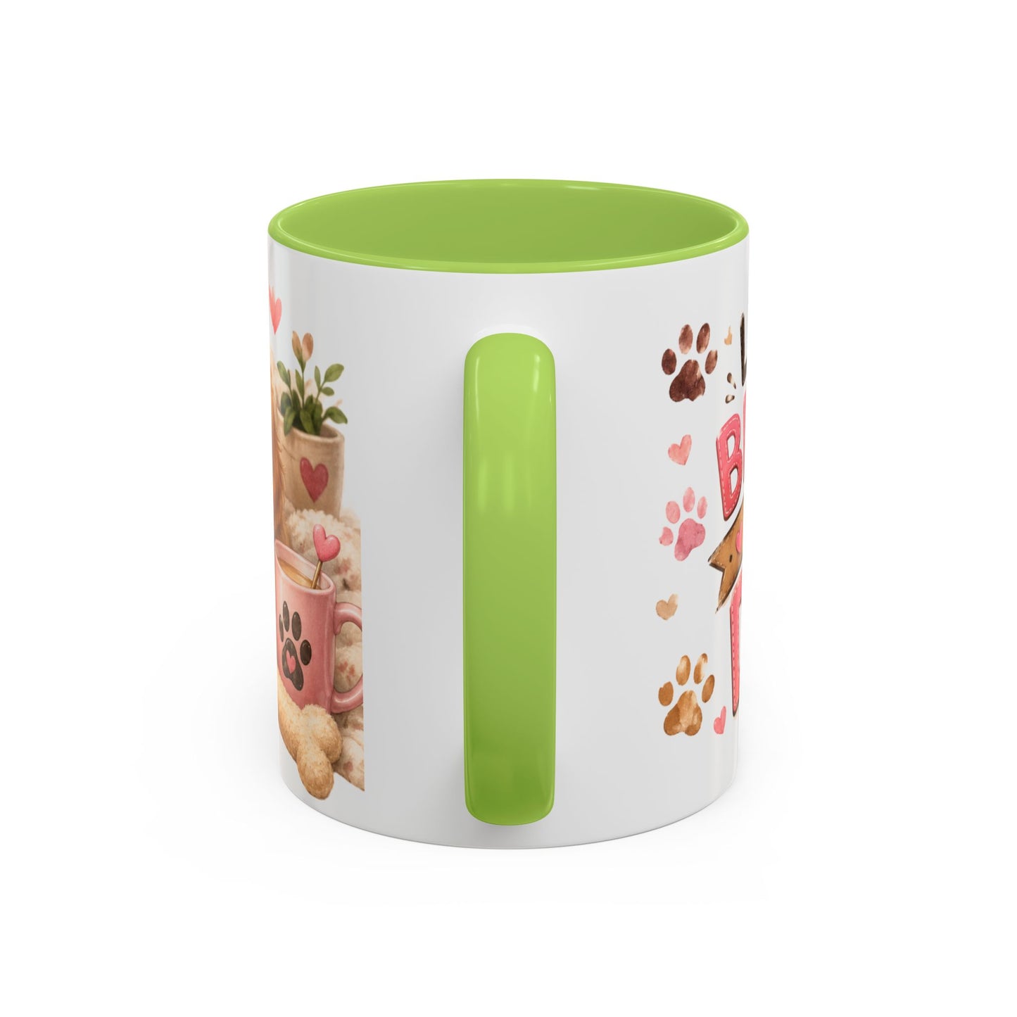 Cute Dog Lover Coffee Mug — "Life is Better With a Dog" Accent Mug (11/15oz)