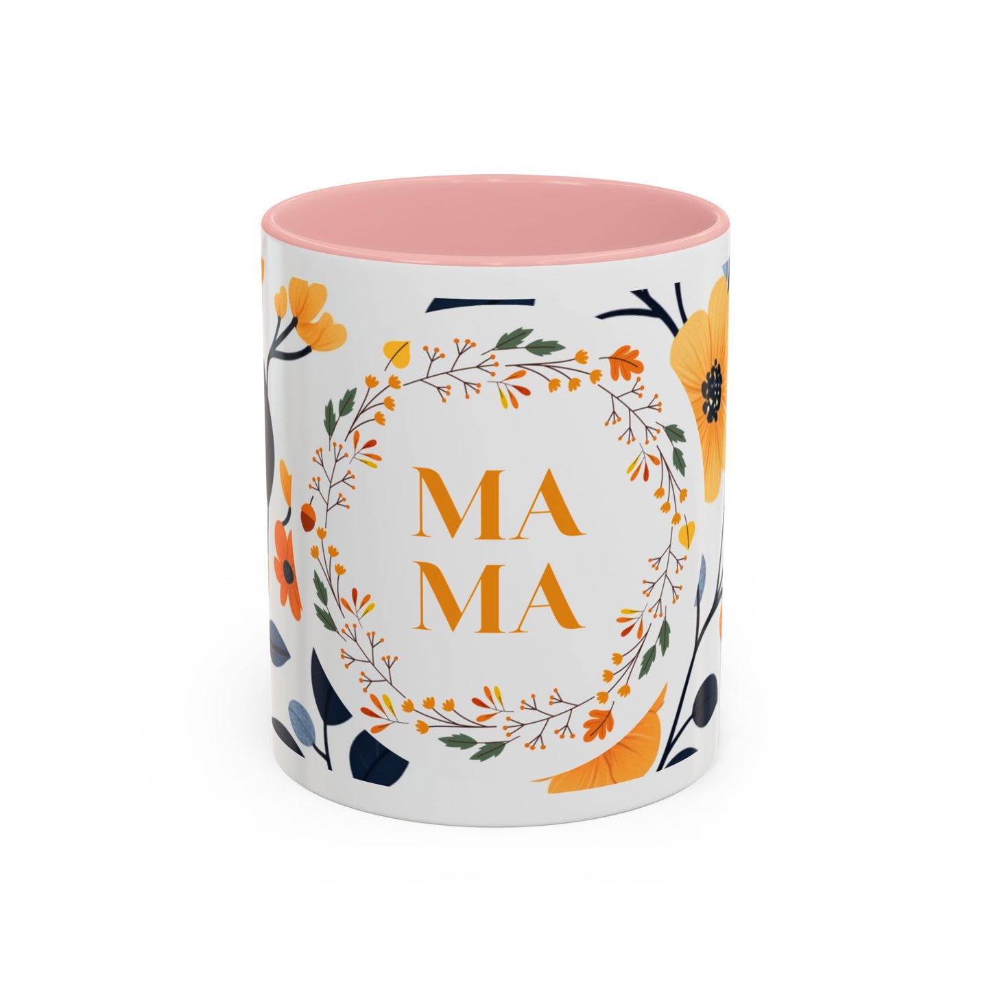 Mama Floral Accent Coffee Mug — Yellow Flower Mother's Day Gift (11/15oz)