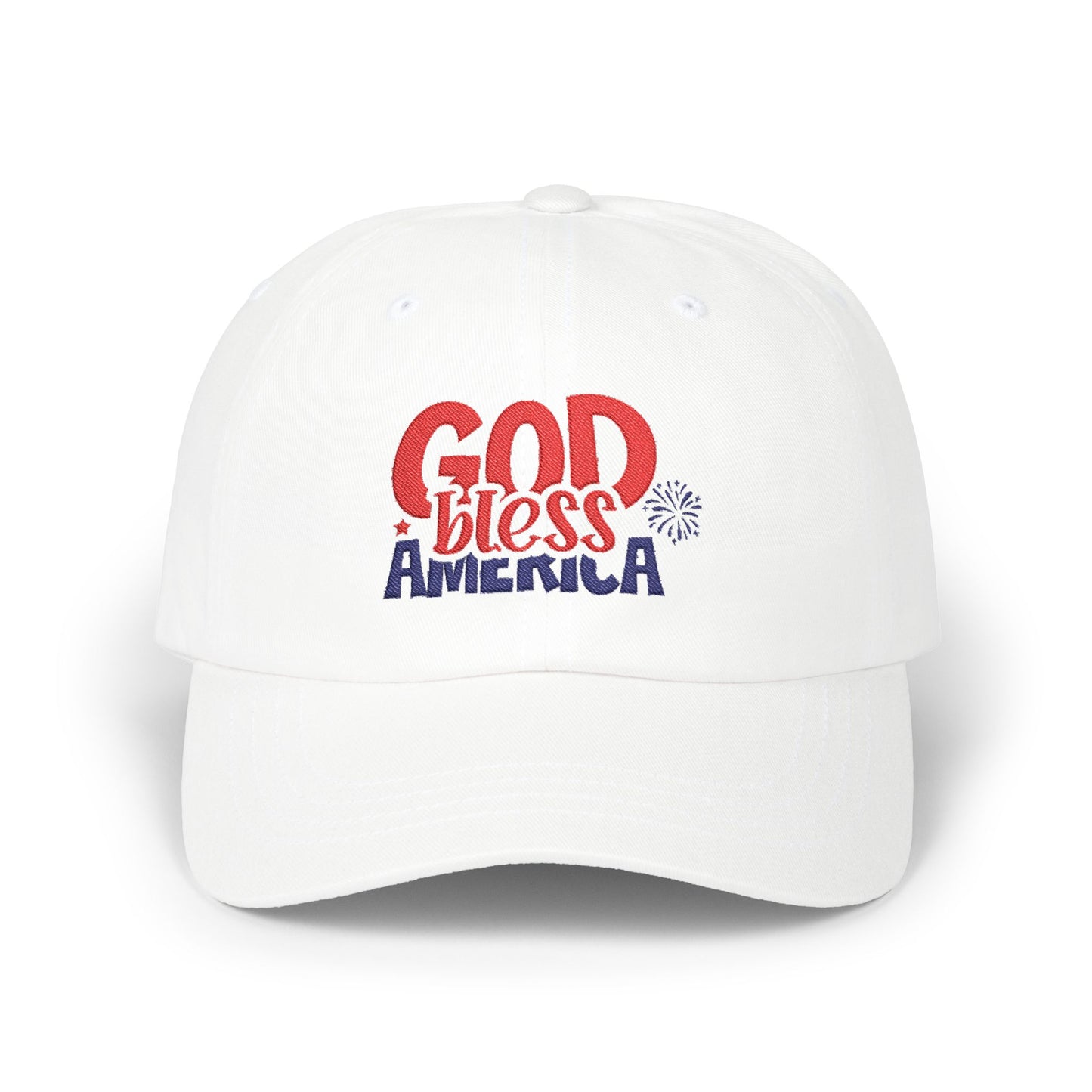 God Bless America Embroidered Dad Cap