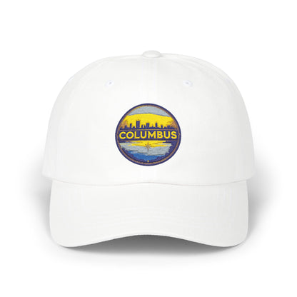 Columbus Skyline Dad Cap - Embroidered Vintage Sunset Patch