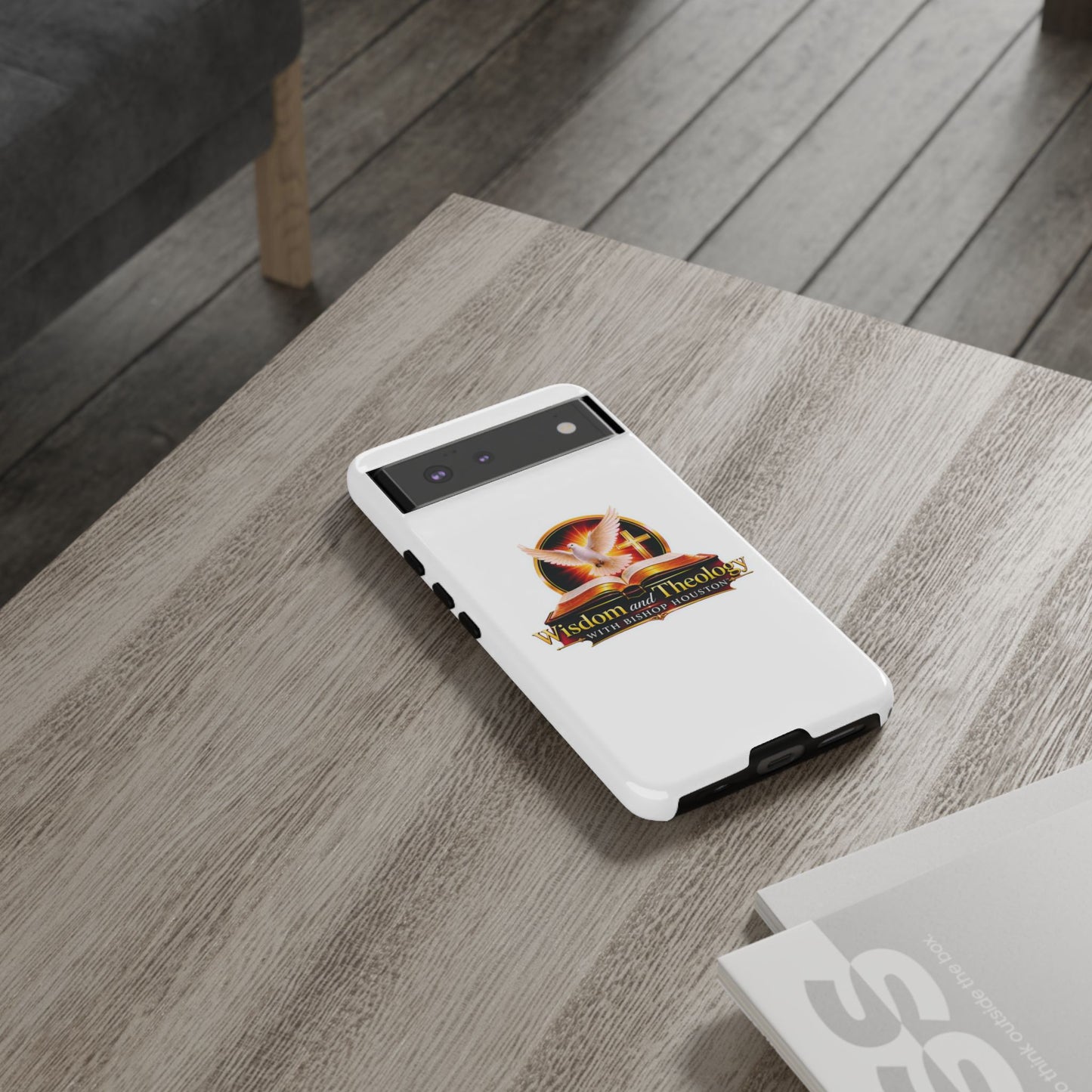 Wisdom and Theology Phone Case — Christian Dove & Cross Protective Tough Case