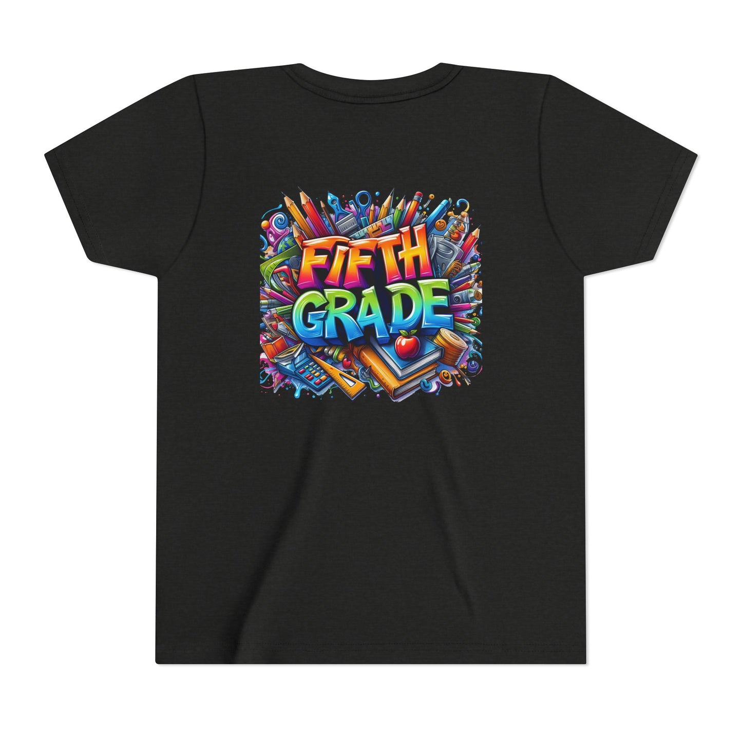 Fifth Grade Kid's Tee - Colorful School Supplies Back to School T-Shirt
