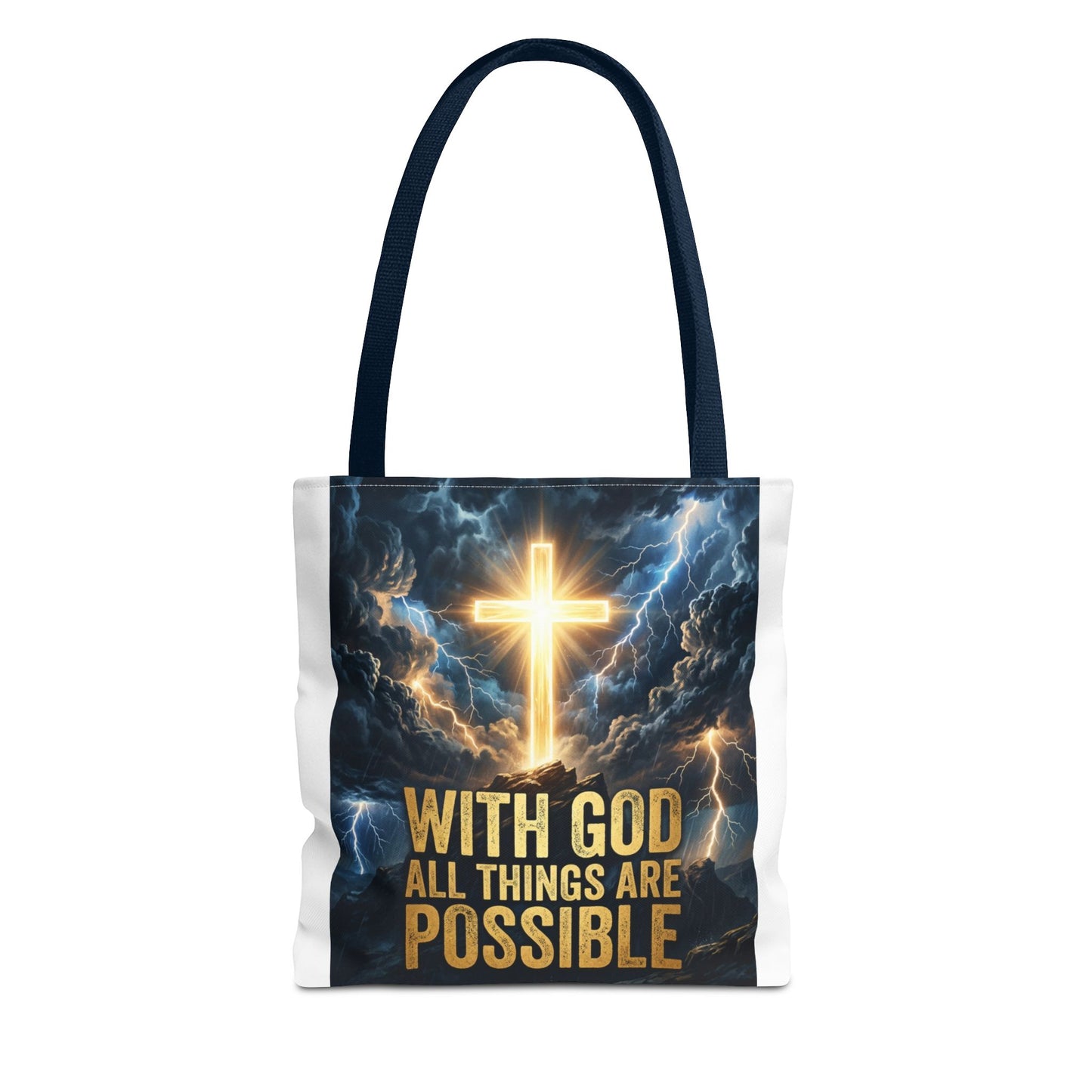 "With God All Things Are Possible" Tote Bag