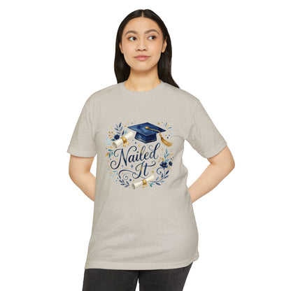 Nailed It Graduation T-Shirt — Cap & Diploma Celebration Tee