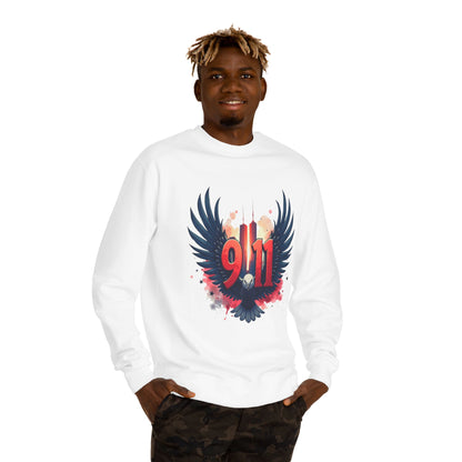 9/11 Memorial Sweatshirt – Eagle Wings Tribute Crewneck