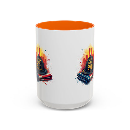 Never Forget 9/11 Memorial Accent Coffee Mug