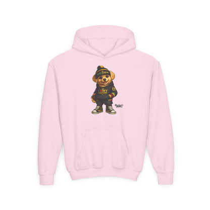 Kids Teddy Bear Hoodie — 'I Love My Culture' Streetwear Youth Sweatshirt