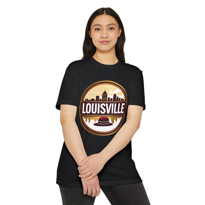 Louisville Skyline T-Shirt — Retro Derby Hat City Graphic Tee