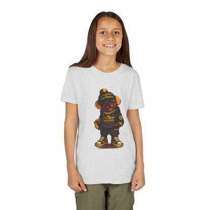 Youth Tee — 'Respect My Culture' Urban Dog Character Graphic
