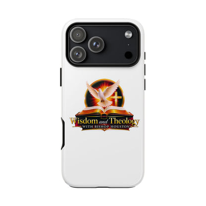 Wisdom and Theology Phone Case — Christian Dove & Cross Protective Tough Case