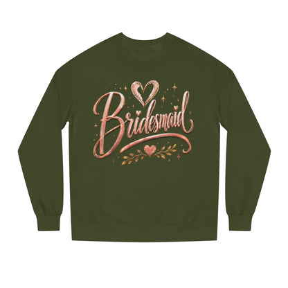 Bridesmaid Crewneck Sweatshirt — Rose Gold Script Bridesmaid Pullover