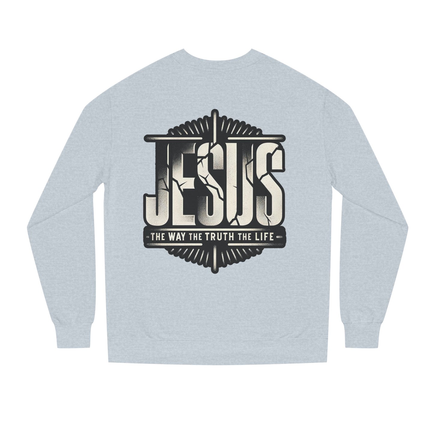 Jesus Graphic Sweatshirt — Vintage Religious Cross & Lamb Crewneck