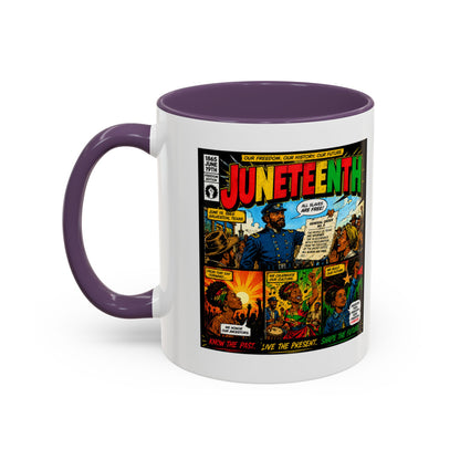 Juneteenth Comic Art Coffee Mug — Celebratory Black History Accent Mug