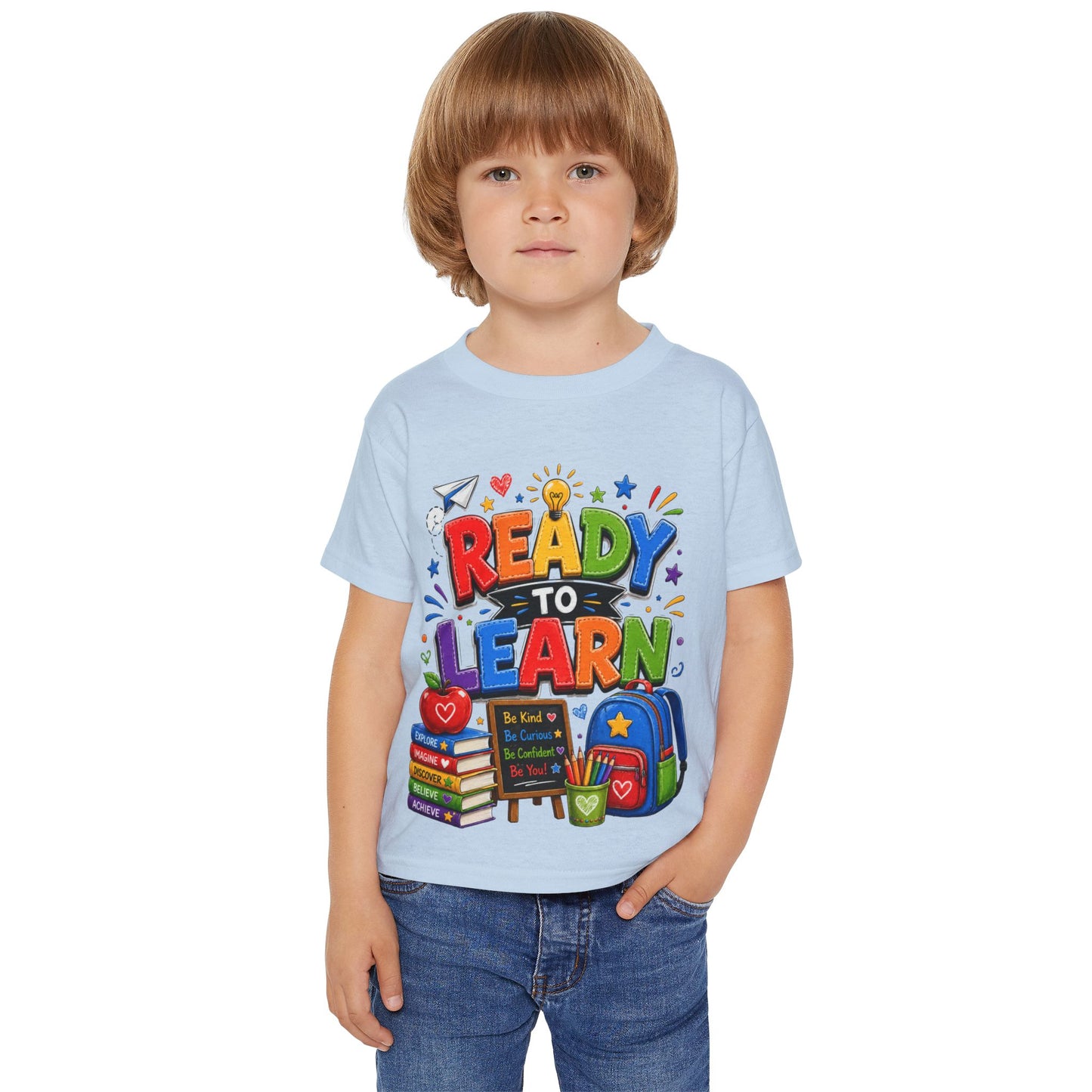 Toddler T-Shirt — "Ready to Learn" Back-to-School Kids Tee