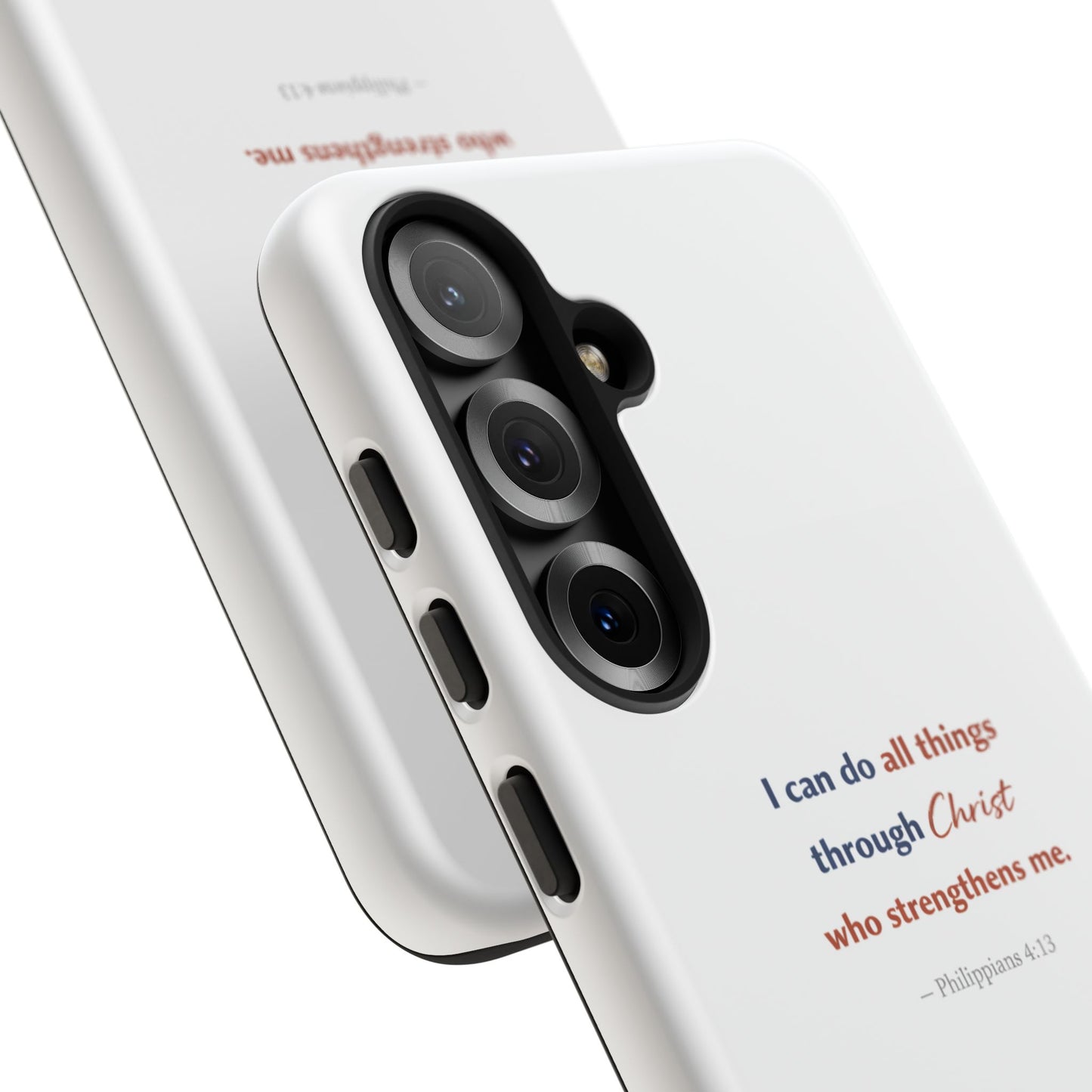 Christian Phone Case – “I Can Do All Things Through Christ” Inspirational Tough Case