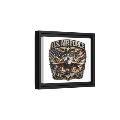 U.S. Air Force Framed Canvas Print – "Ready to Strike" Military Wall Art