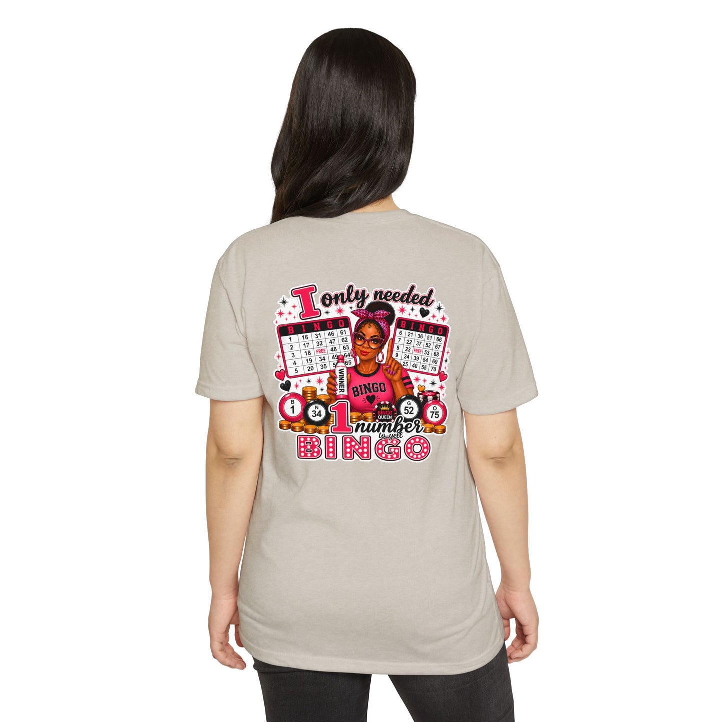 Bingo Lover T‑Shirt – "I Only Needed One Number" Vintage Bingo Graphic Tee