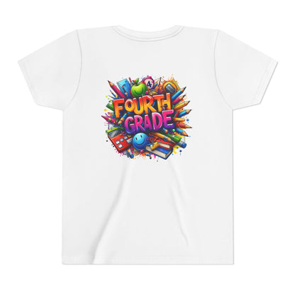Fourth Grade Youth T‑Shirt – Colorful School Supplies Back to School Tee