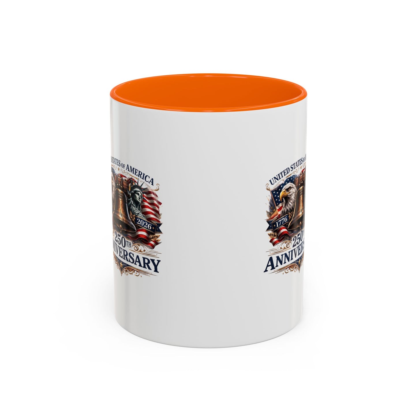 250th Anniversary Accent Coffee Mug — Patriotic United States Bell & Eagle Design (11/15 oz)