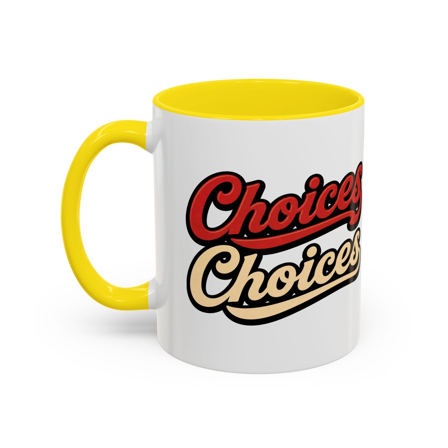 Choices Retro Accent Coffee Mug — Vintage Script 11/15oz
